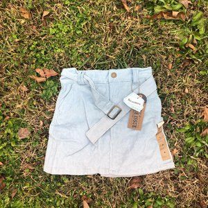 Light Blue Corduroy Skort